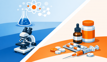 An image showing the transition from R&D to a commercial pharma organisation