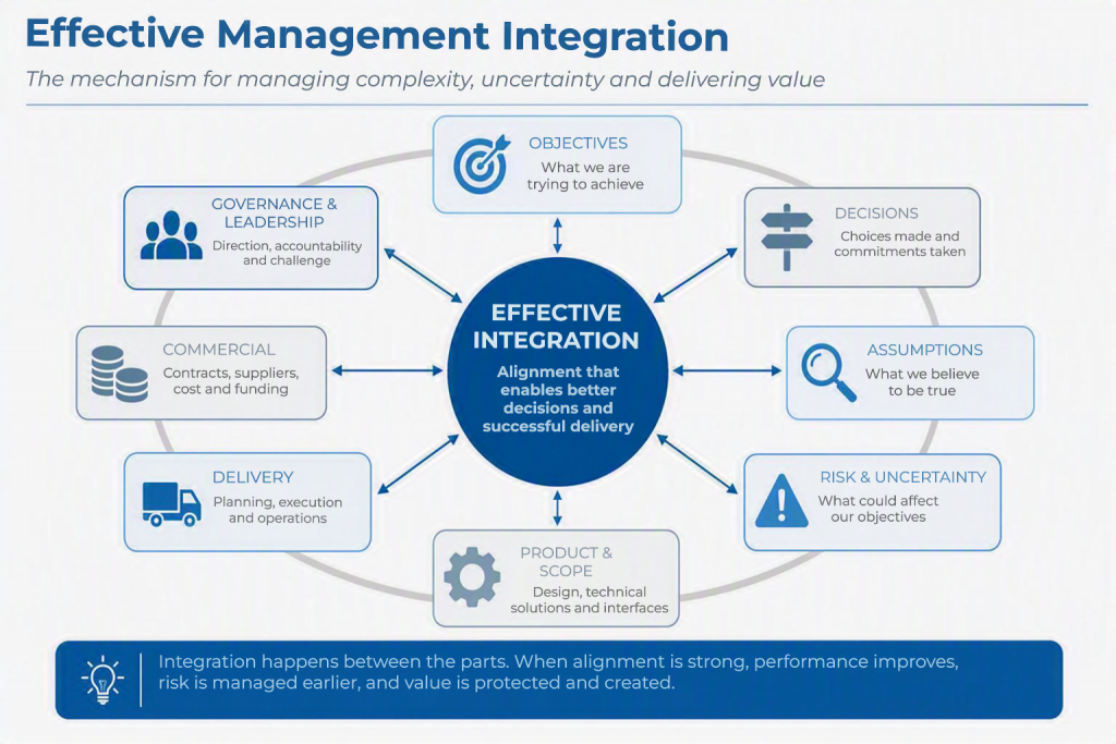 An image showing the main elements that need to be integrated in a project